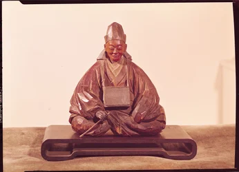 Sitzende Statue von Basho (1644-94), Edo-Periode (1603-1868)